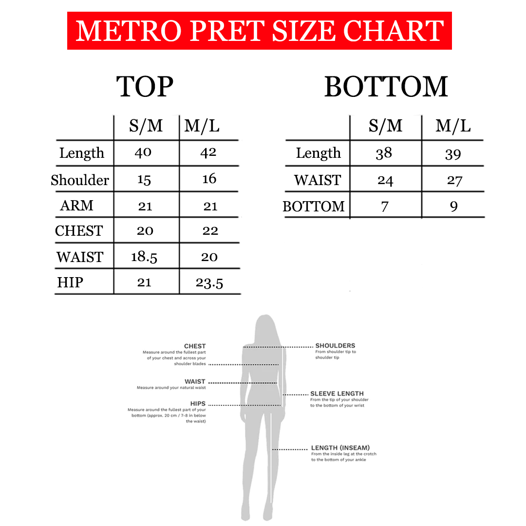 Size Chart – Metro Shoes Pakistan